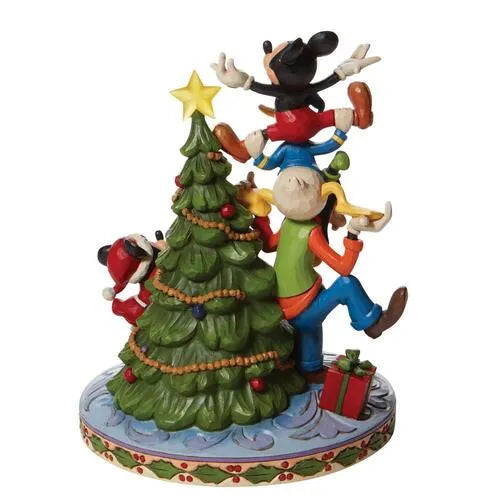 Jim Shore Disney Traditions - Mickey & Minnie Mouse with Friends - Merry Tree Trimming
