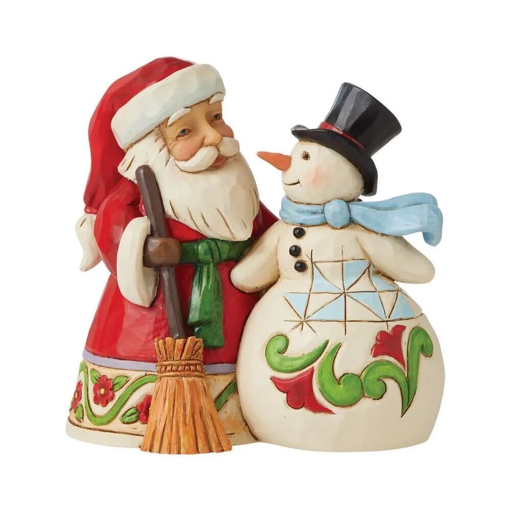 Jim Shore Heartwood Creek - Santa with Snowman Pint Sized
