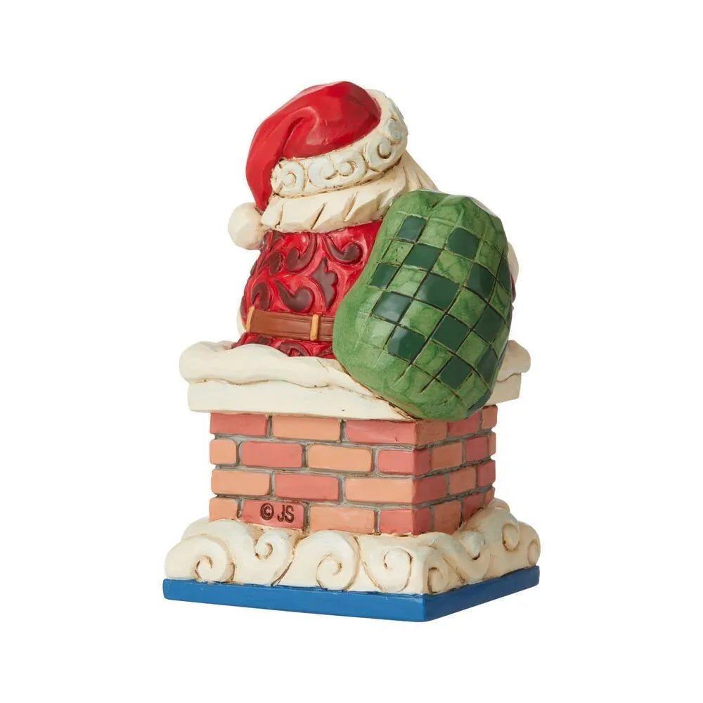 Jim Shore Heartwood Creek - Santa In Chimney Mini Figurine