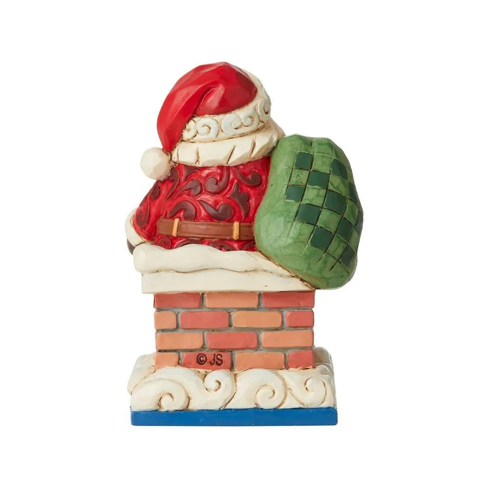 Jim Shore Heartwood Creek - Santa In Chimney Mini Figurine