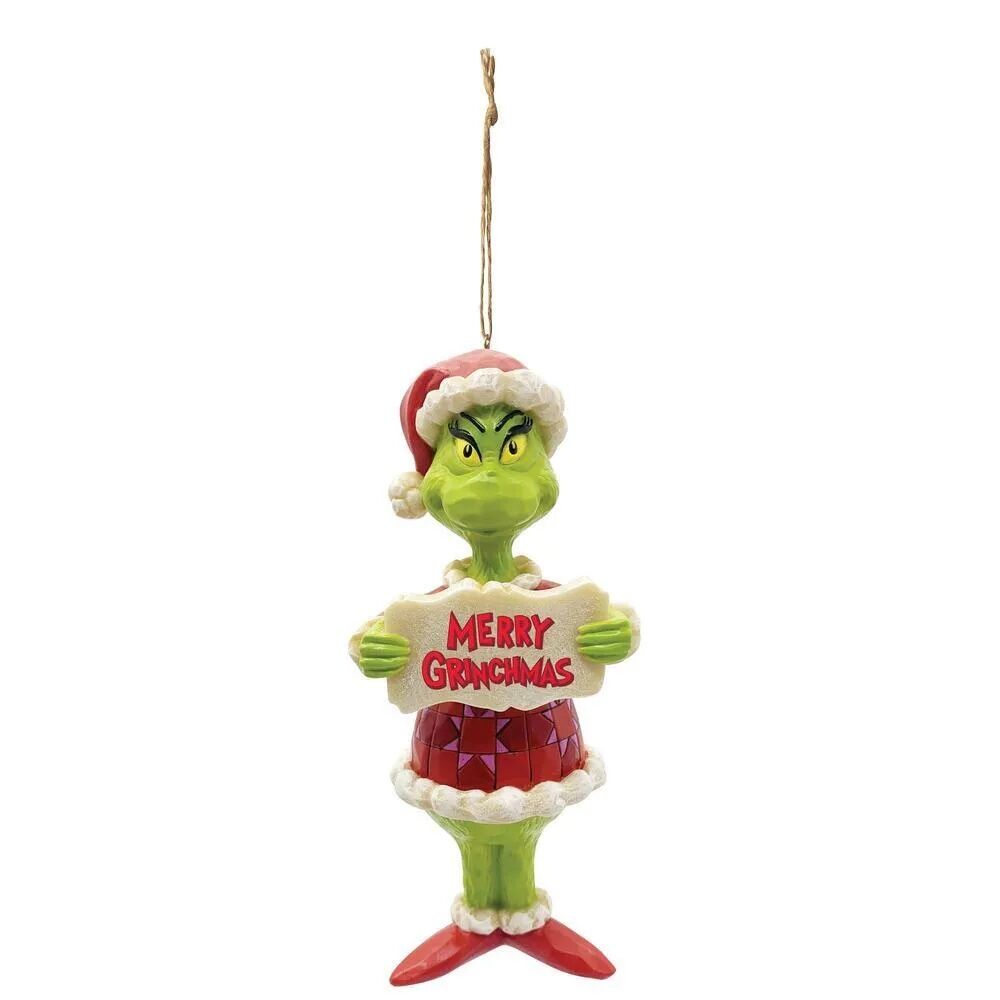 Dr Seuss The Grinch by Jim Shore - Merry Grinchmas PVC Hanging Ornament