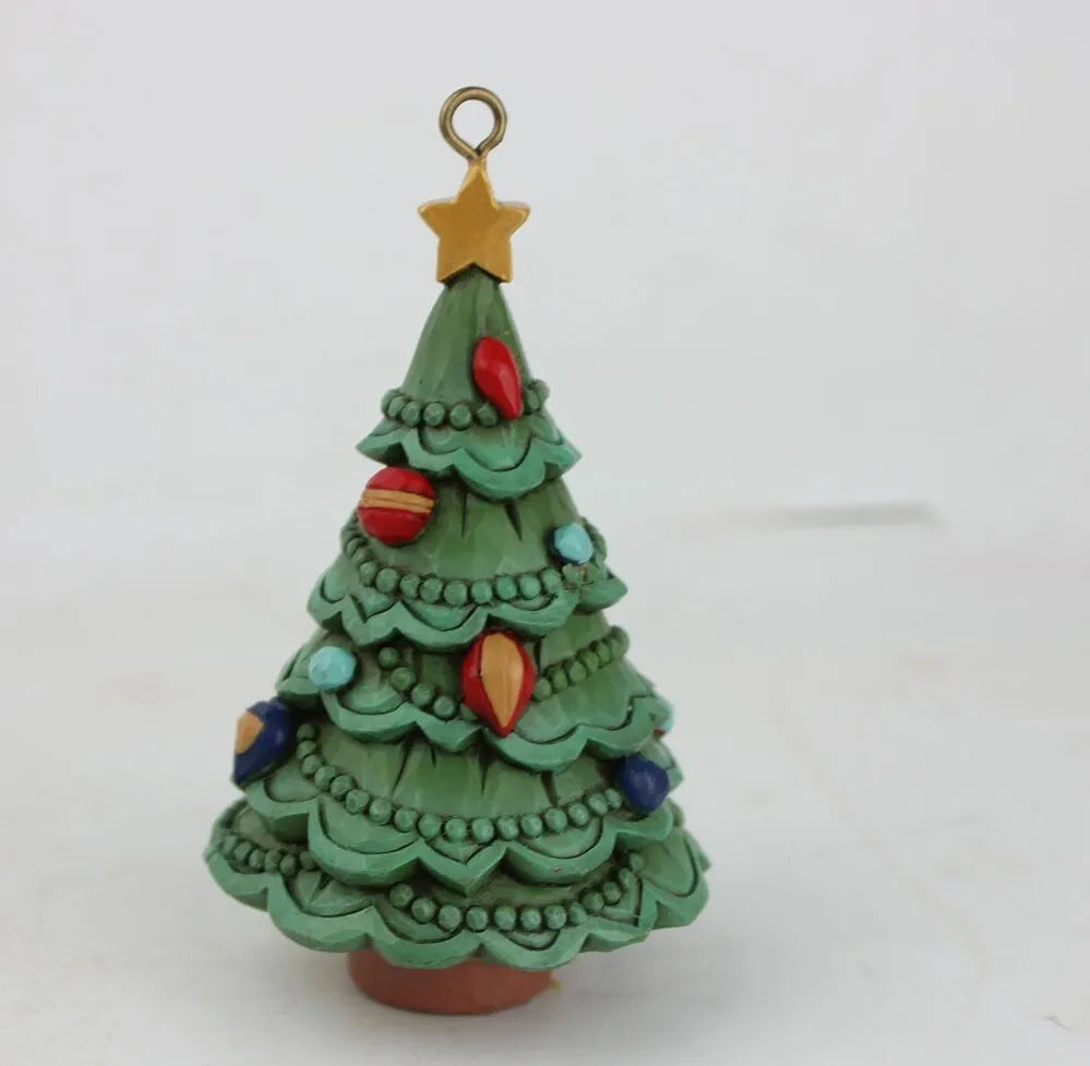 Jim Shore Heartwood Creek - Christmas Basket with 4 Hanging Ornaments
