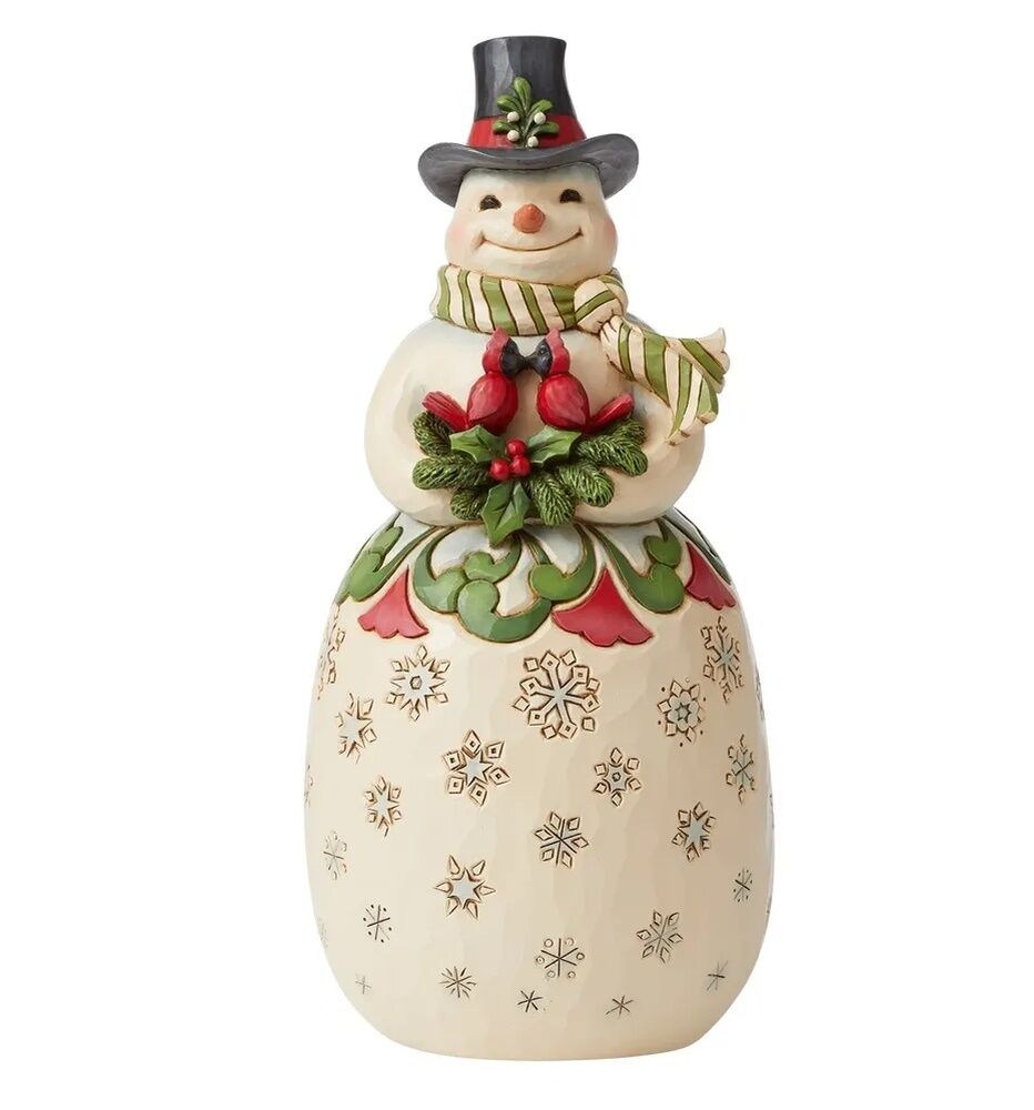 Jim Shore Heartwood Creek - Snowman With Cardinals