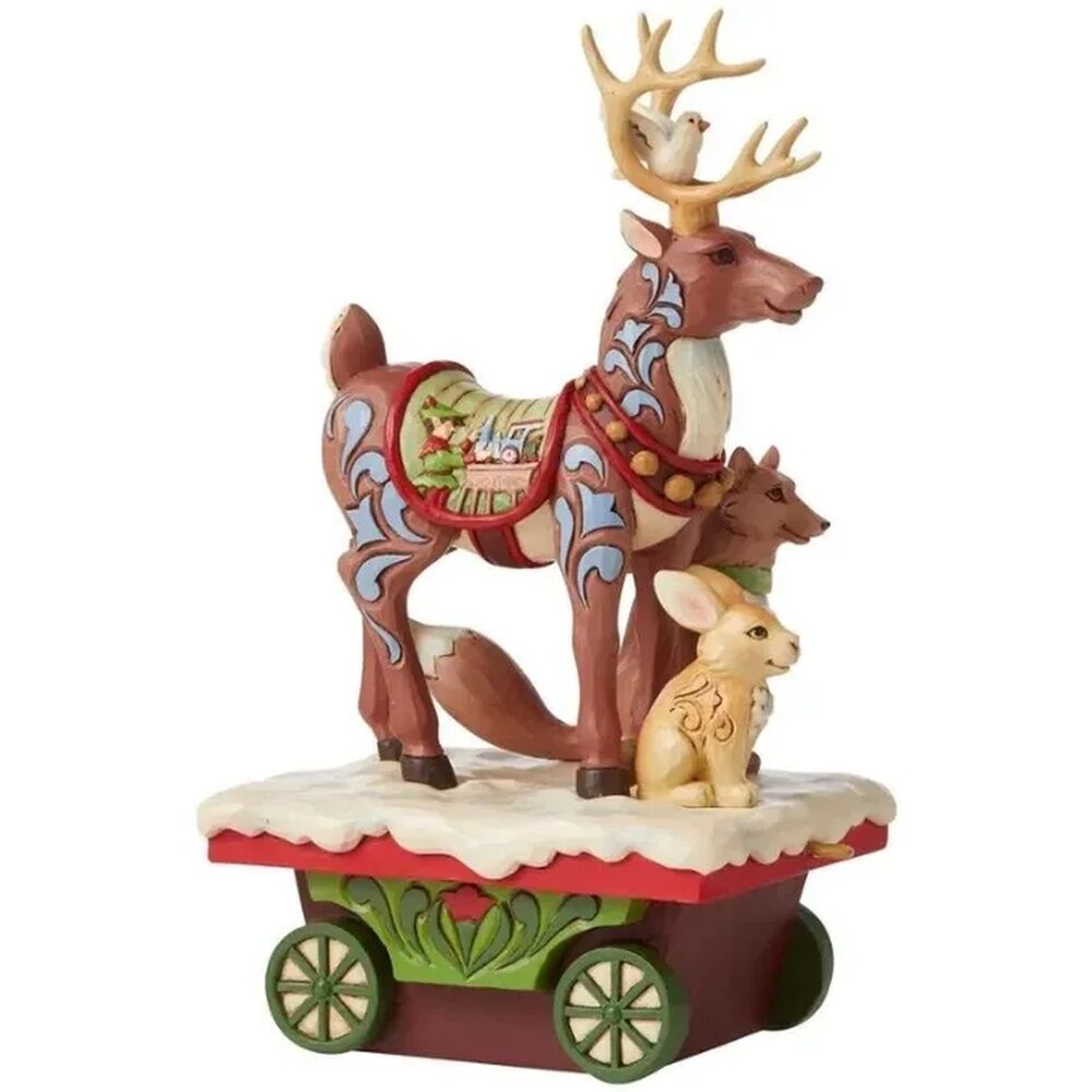 Jim Shore Heartwood Creek - Reindeer and Animals Train Car