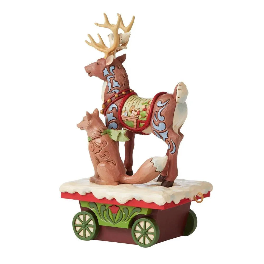 Jim Shore Heartwood Creek - Reindeer and Animals Train Car