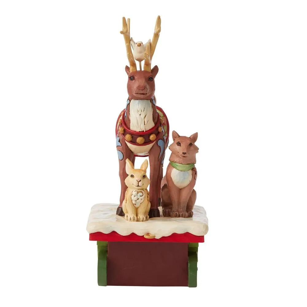 Jim Shore Heartwood Creek - Reindeer and Animals Train Car