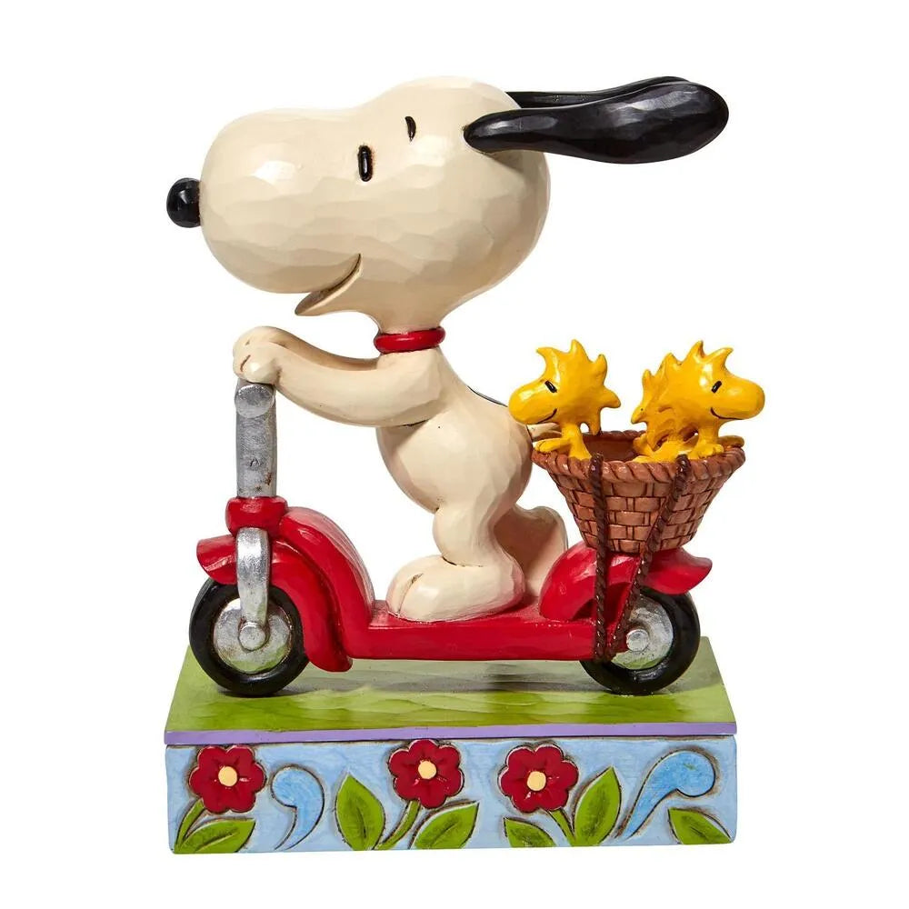Peanuts by Jim Shore - Snoopy & Woodstock on Scooter