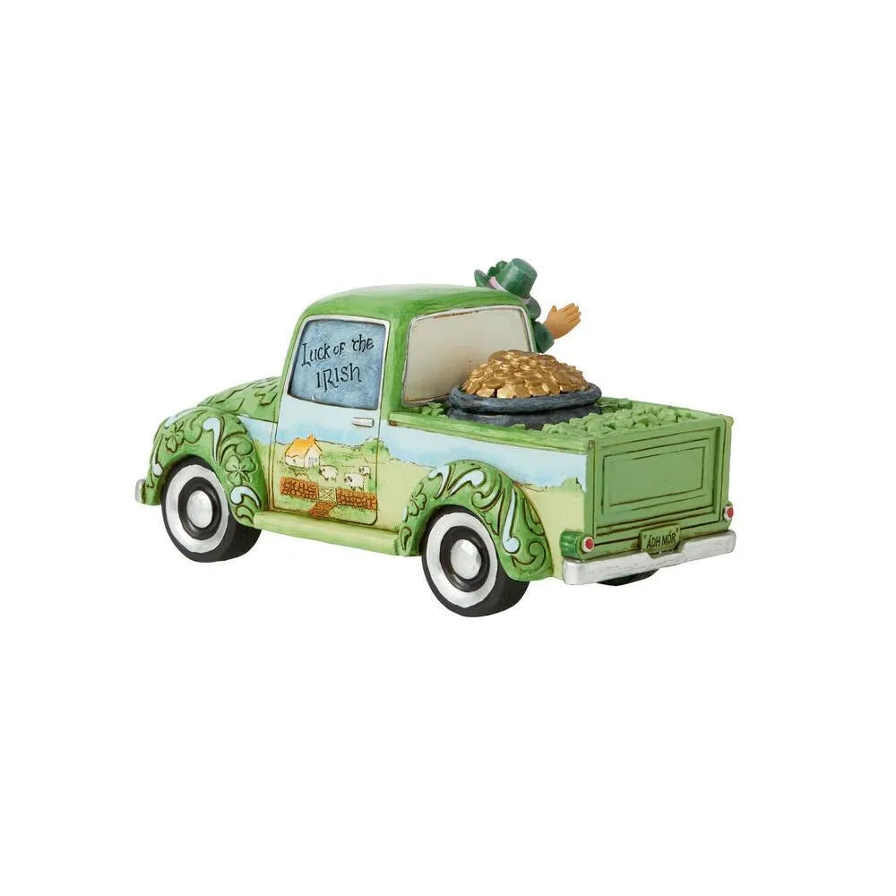 Jim Shore Heartwood Creek - Leprechaun in Green Truck