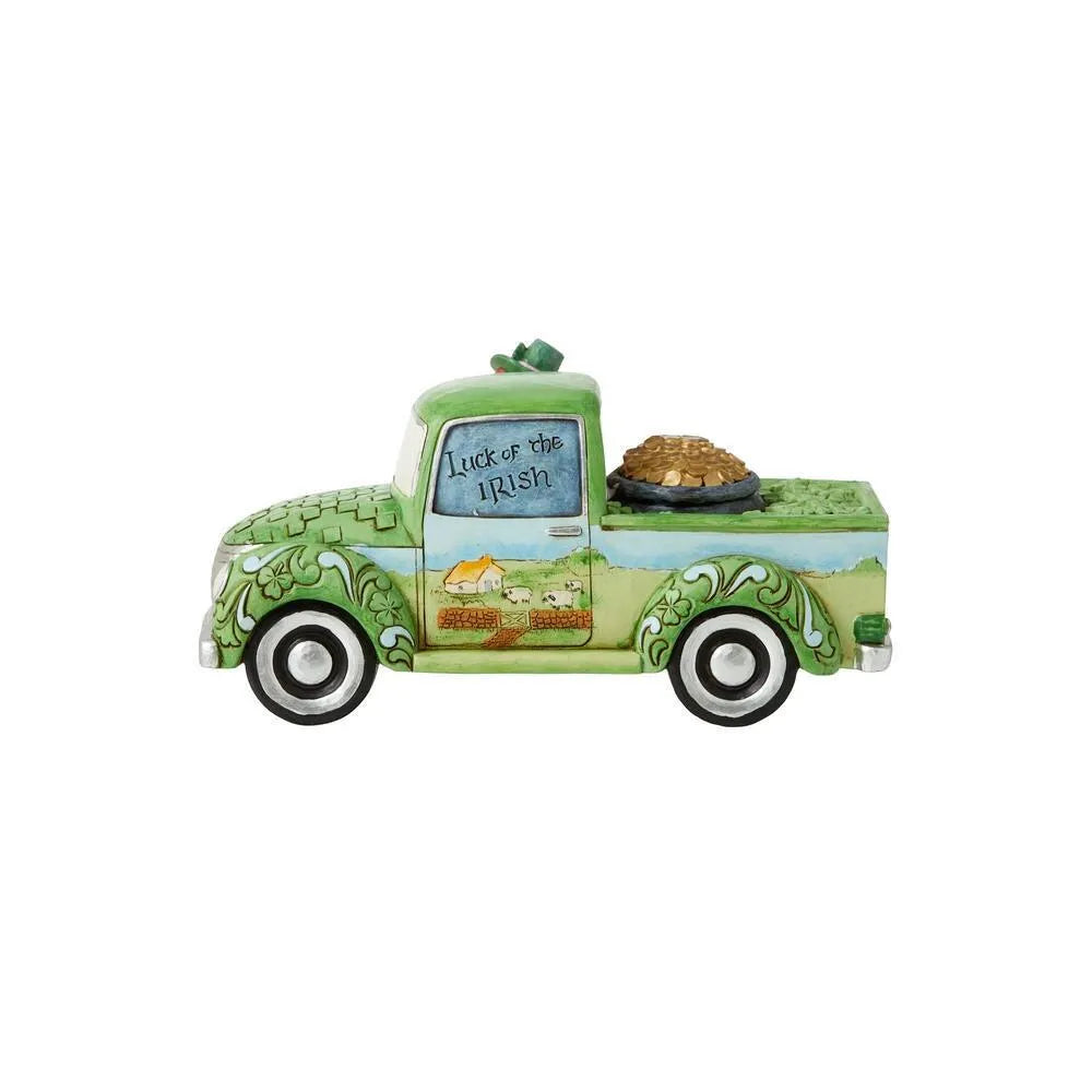 Jim Shore Heartwood Creek - Leprechaun in Green Truck