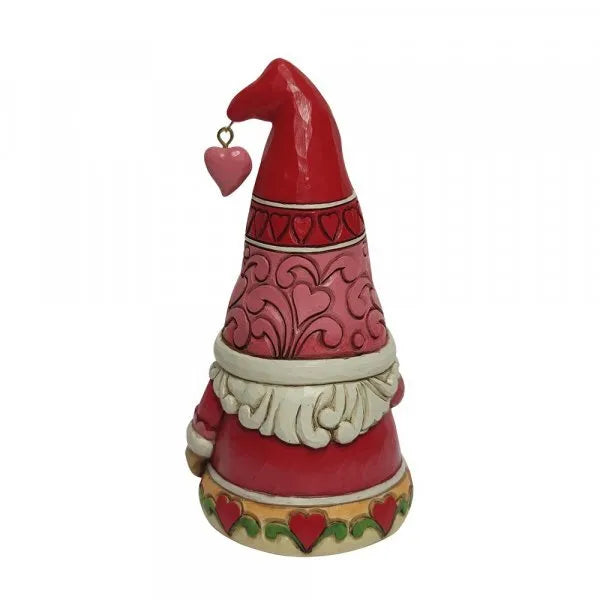 Jim Shore Heartwood Creek Gnomes - Love Gnome With Red Hearts Hat