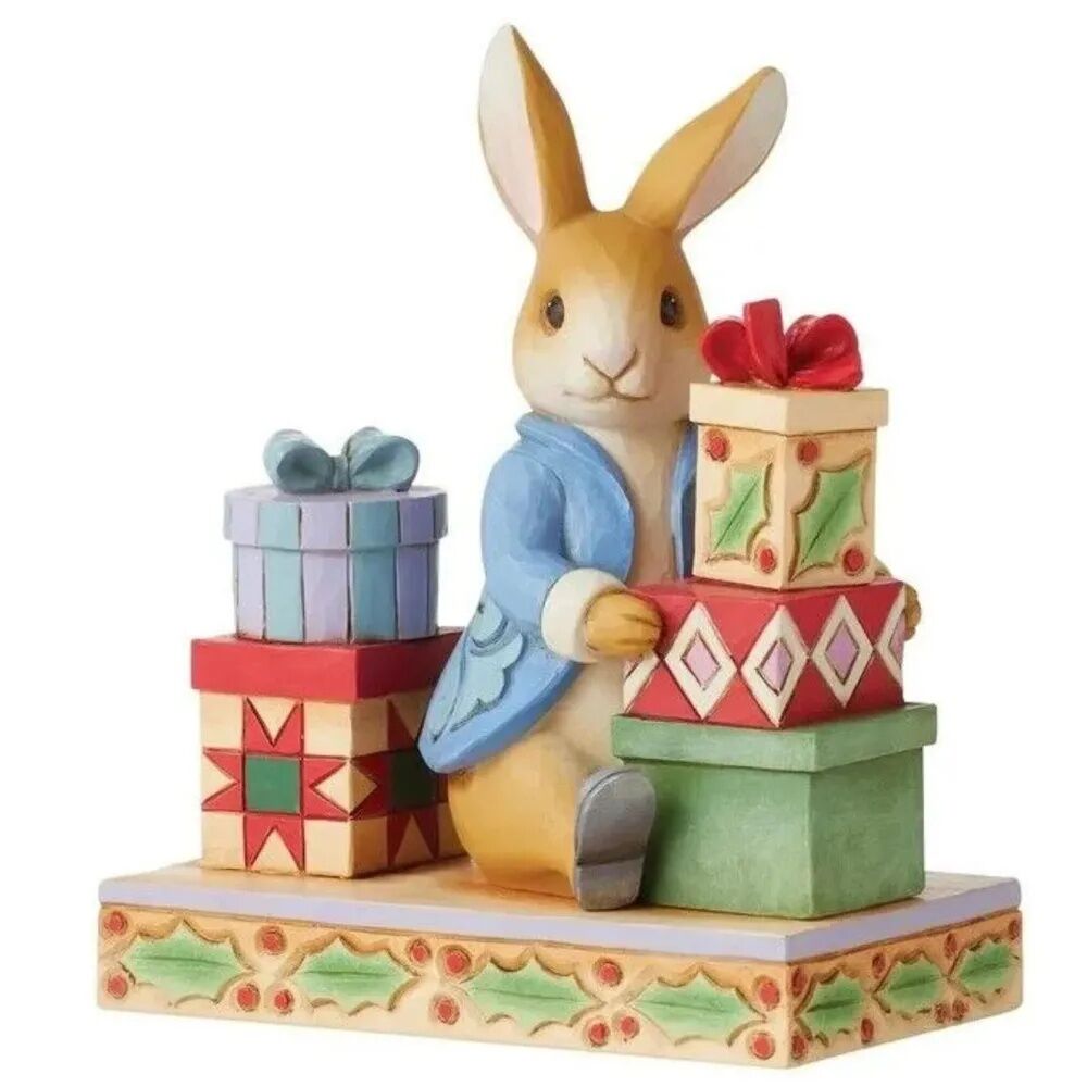 Beatrix Potter by Jim Shore - Peter With Presents - Presents of Happiness, Joy & Love