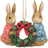 Beatrix Potter by Jim Shore - Peter Rabbit With Flopsy - Holding Wreath Hanging Ornament