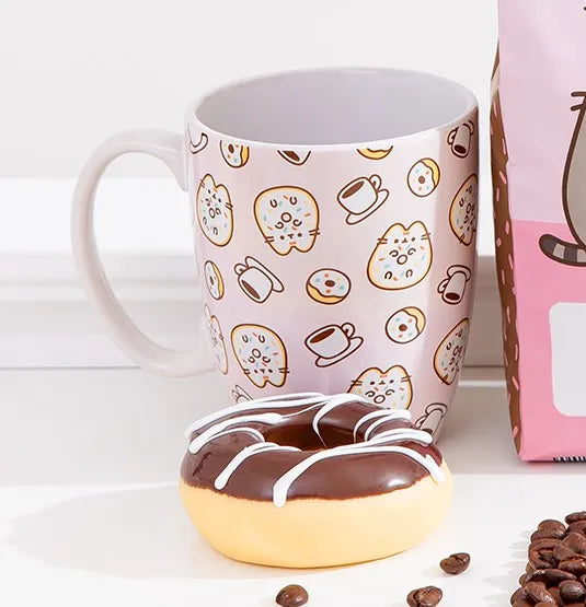 Pusheen Mug - Pink Donuts & Coffee