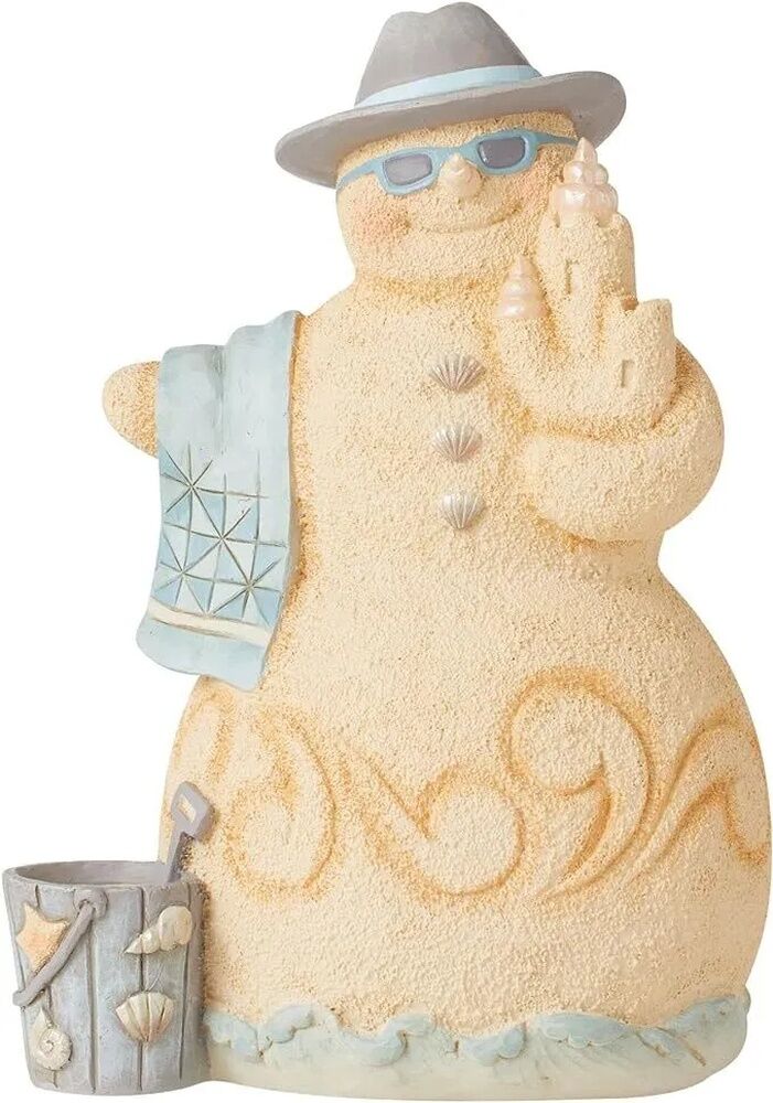 Jim Shore Heartwood Creek Coastal Christmas - Sandman with Beach Towel