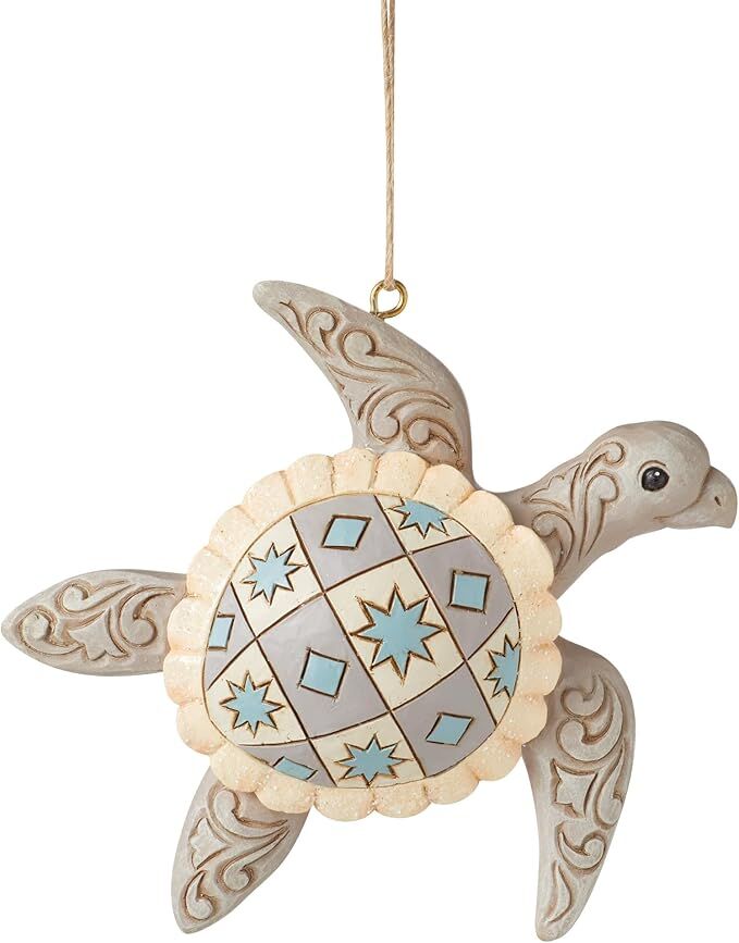 Jim Shore Heartwood Creek Coastal Christmas - Sea Turtle Hanging Ornament