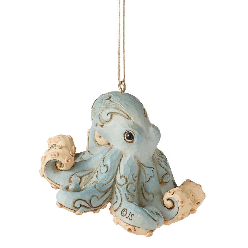 Jim Shore Heartwood Creek Coastal Christmas - Octopus Hanging Ornament