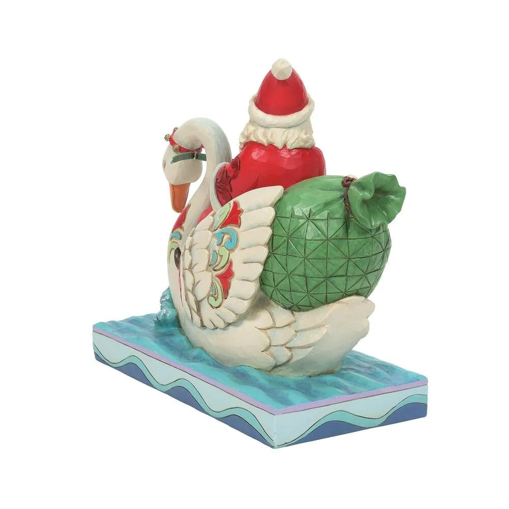 Jim Shore Heartwood Creek - Santa Riding a Swan