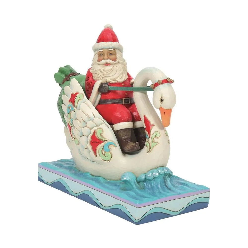 Jim Shore Heartwood Creek - Santa Riding a Swan
