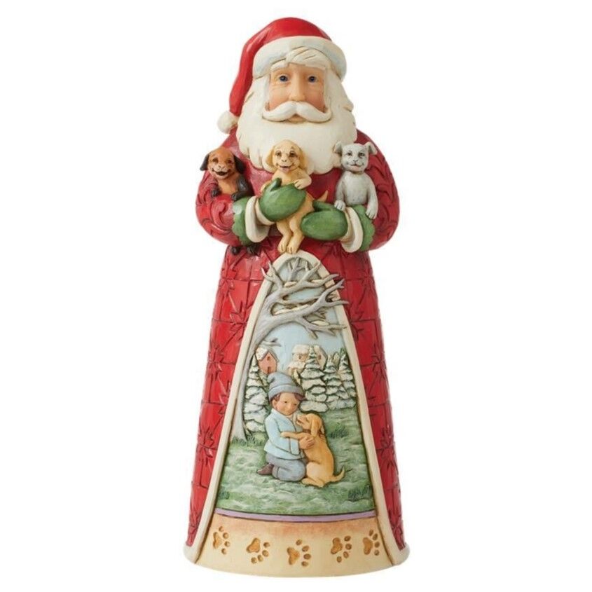 Jim Shore Heartwood Creek - Santa with Puppies Figurine