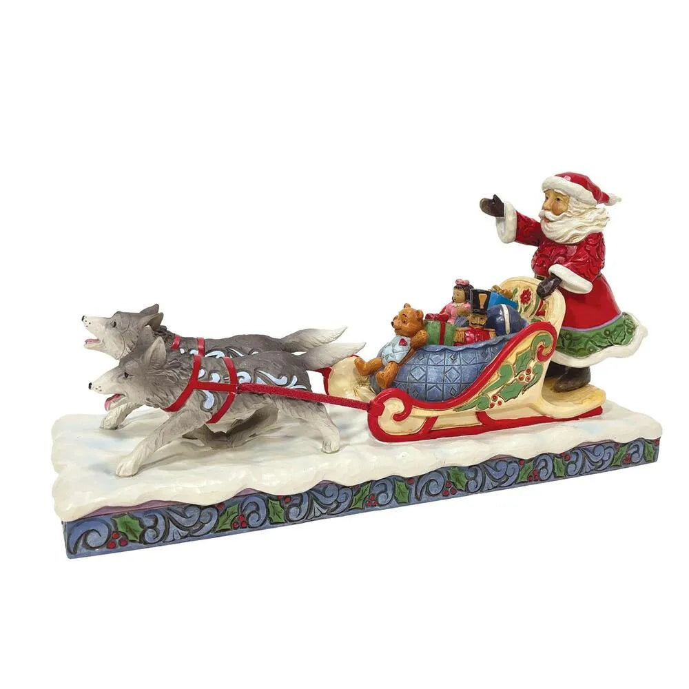 Jim Shore Heartwood Creek - Santa Dog Sledding