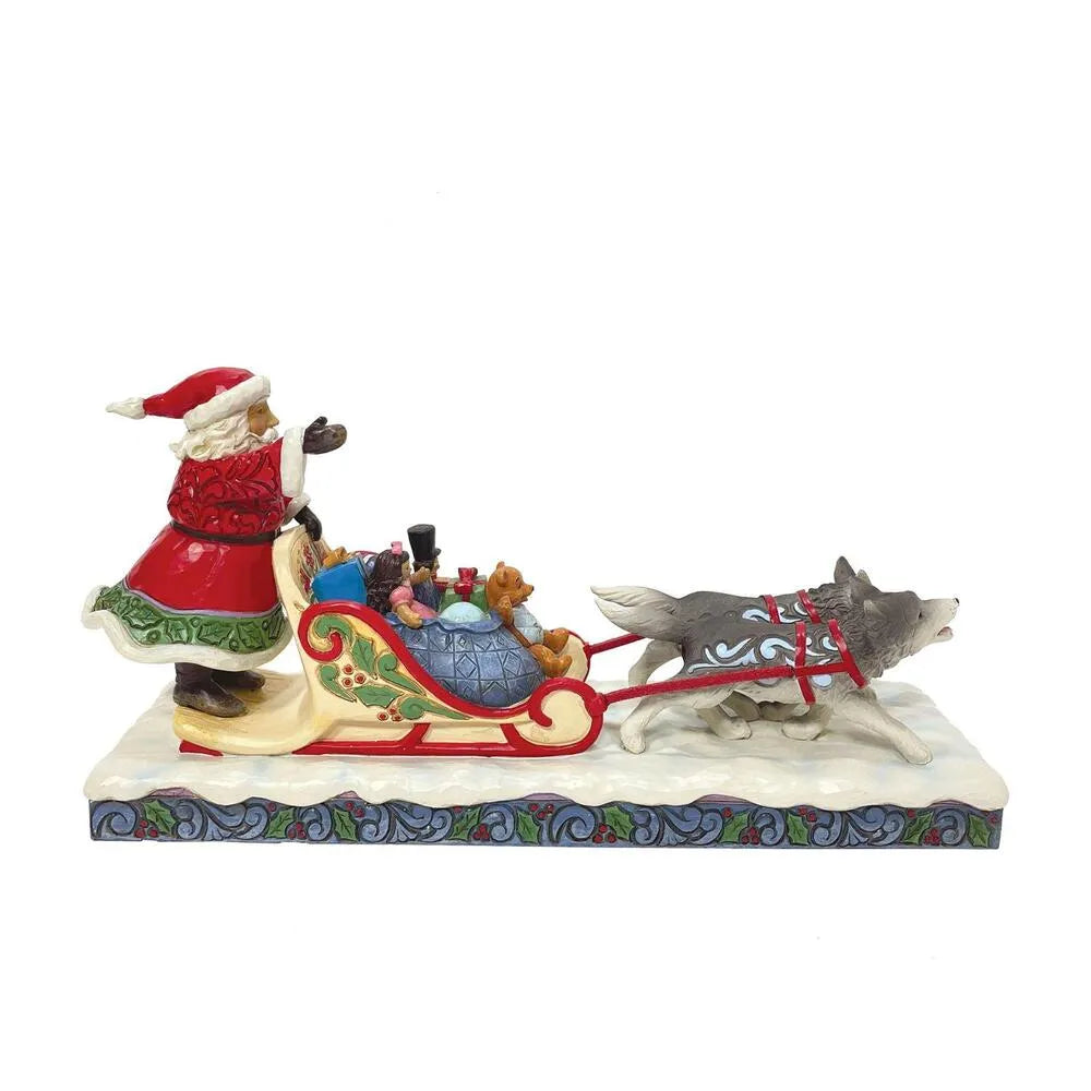 Jim Shore Heartwood Creek - Santa Dog Sledding