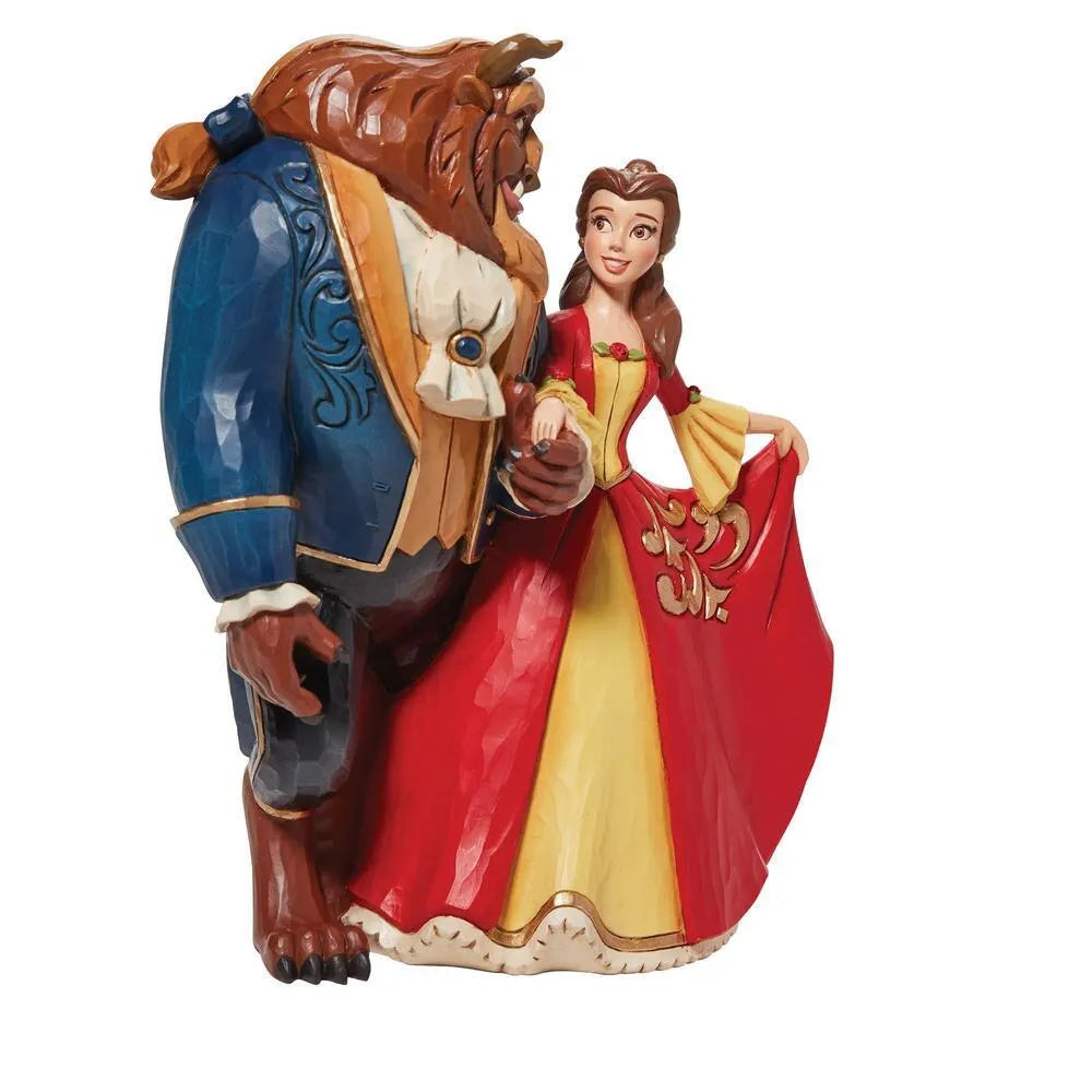 Jim Shore Disney Traditions - Beauty And The Beast Christmas - Enchanted Christmas