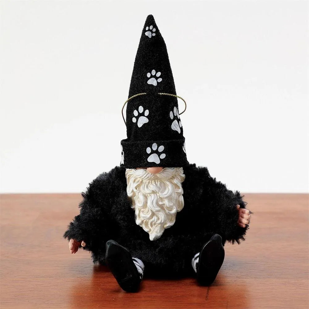 Possible Dreams by Dept 56 - Furry Pet Black Gnome Hanging Ornament