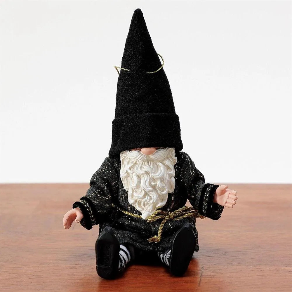 Possible Dreams by Dept 56 - Black And Gold Gnome Hanging Ornament