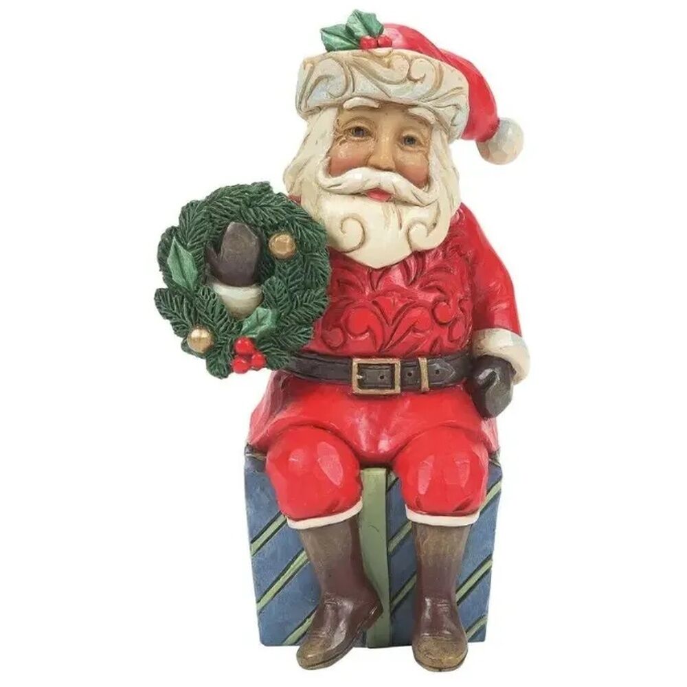 Jim Shore Heartwood Creek - Mini Santa Sitting On Gifts