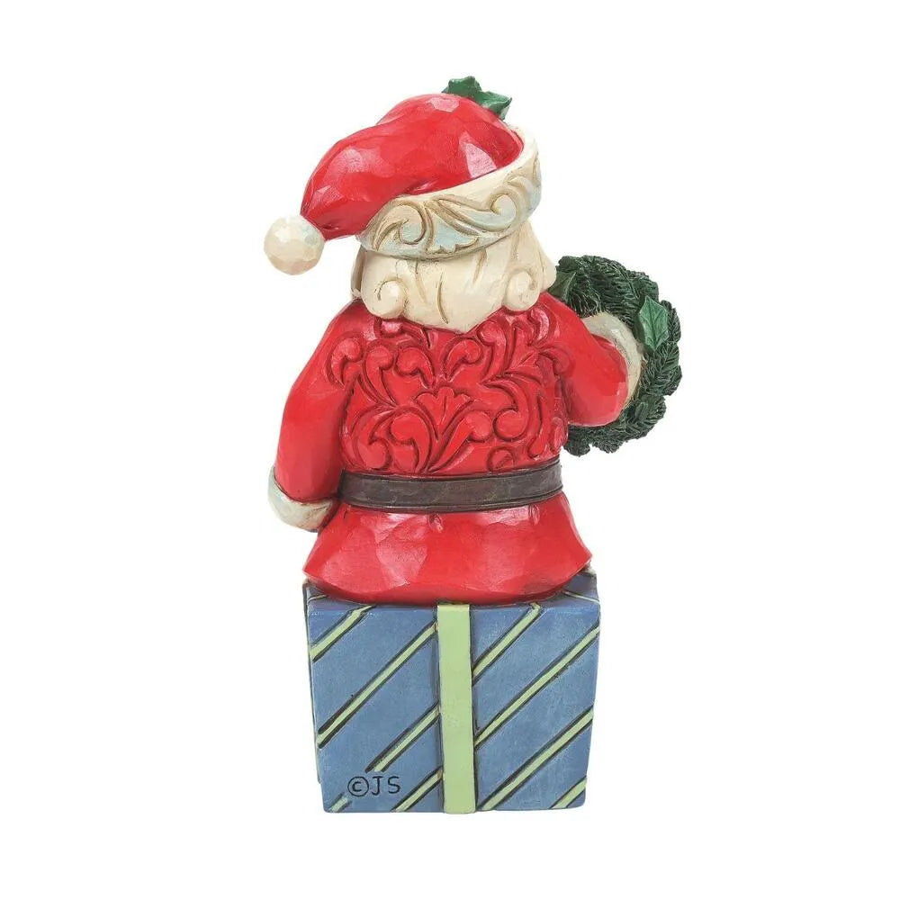 Jim Shore Heartwood Creek - Mini Santa Sitting On Gifts