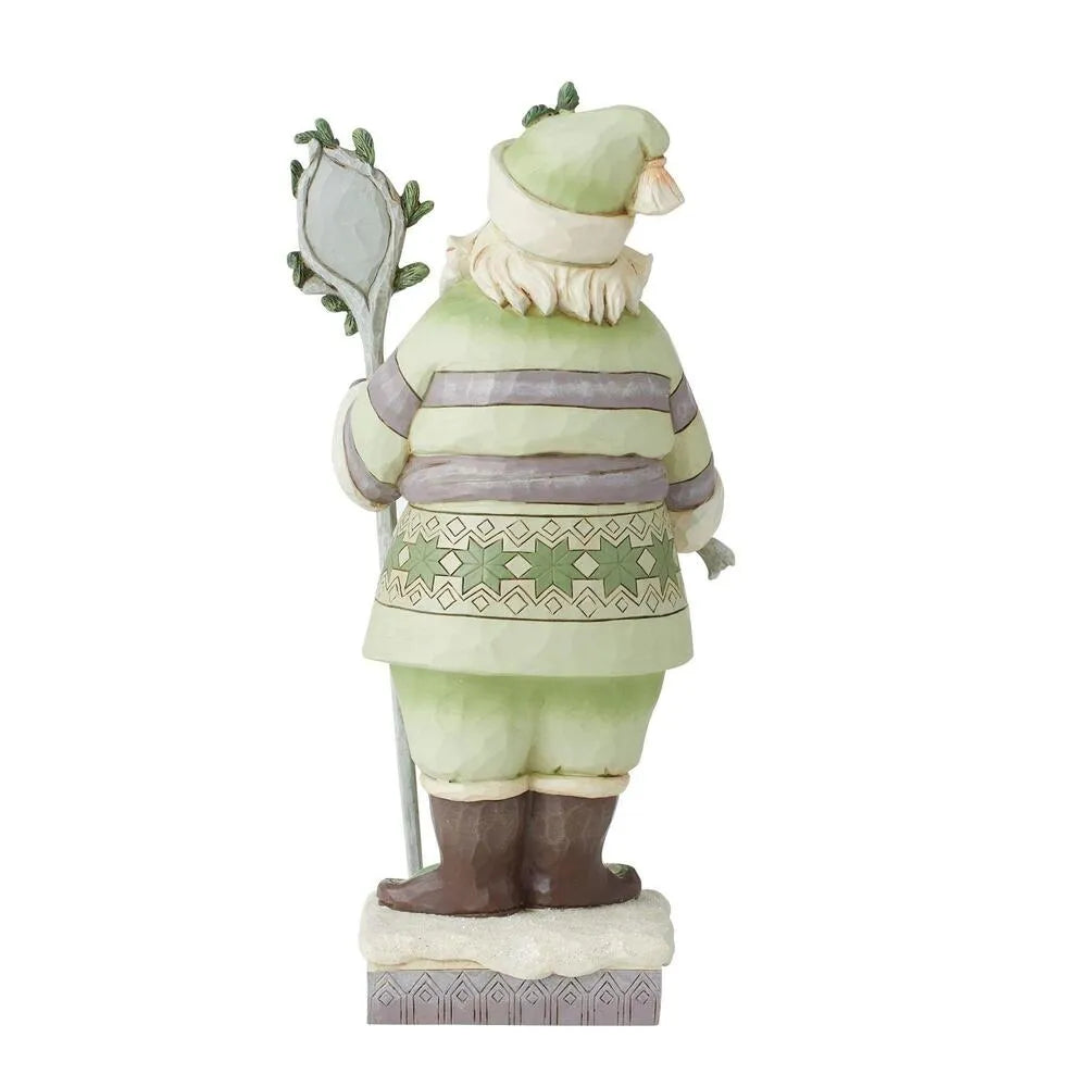Jim Shore Heartwood Creek White Woodland - Santa With Staff