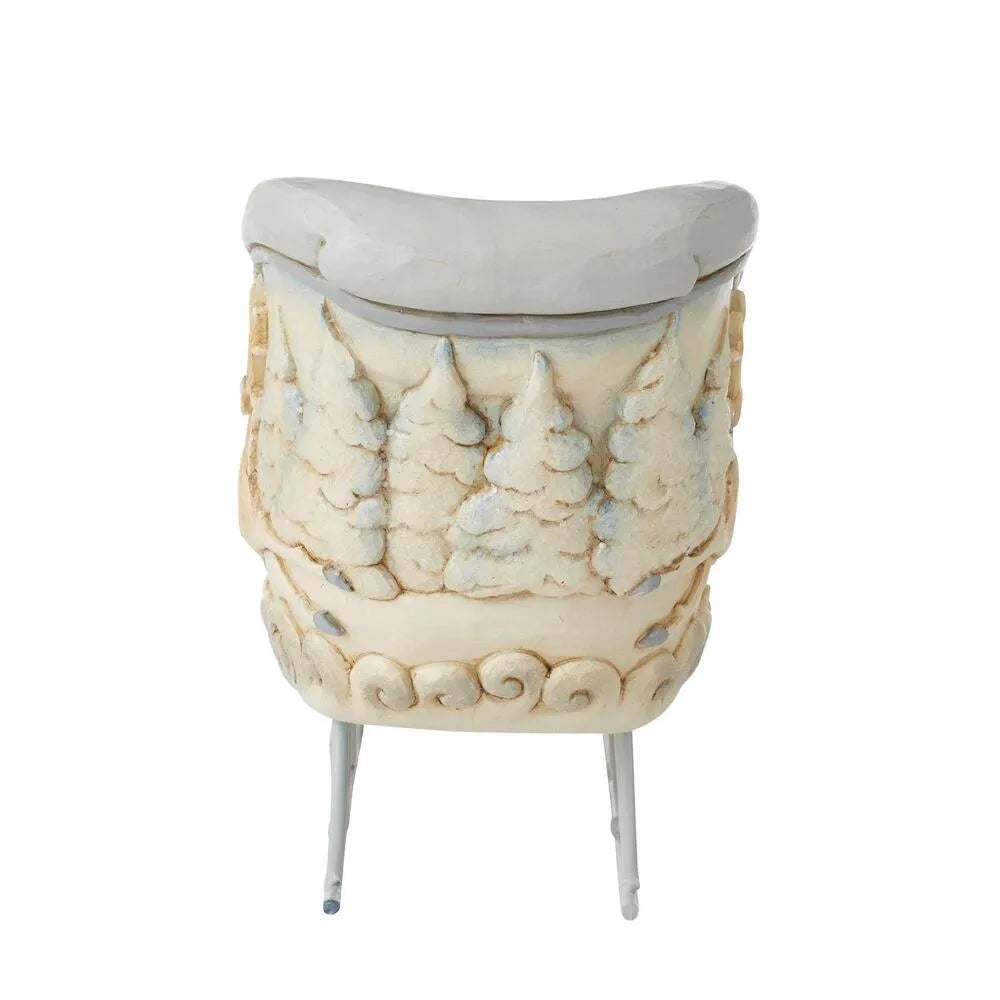 Jim Shore Heartwood Creek White Woodland - Centrepiece Sleigh with Deer Scene