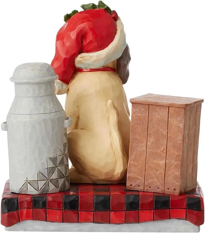 Country Living by Jim Shore - Country Dog with Milk Pail