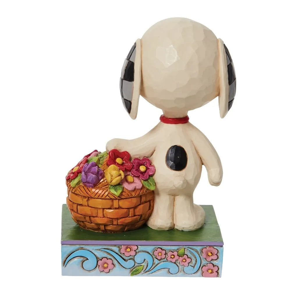 Peanuts by Jim Shore - Snoopy Basket of Tulips