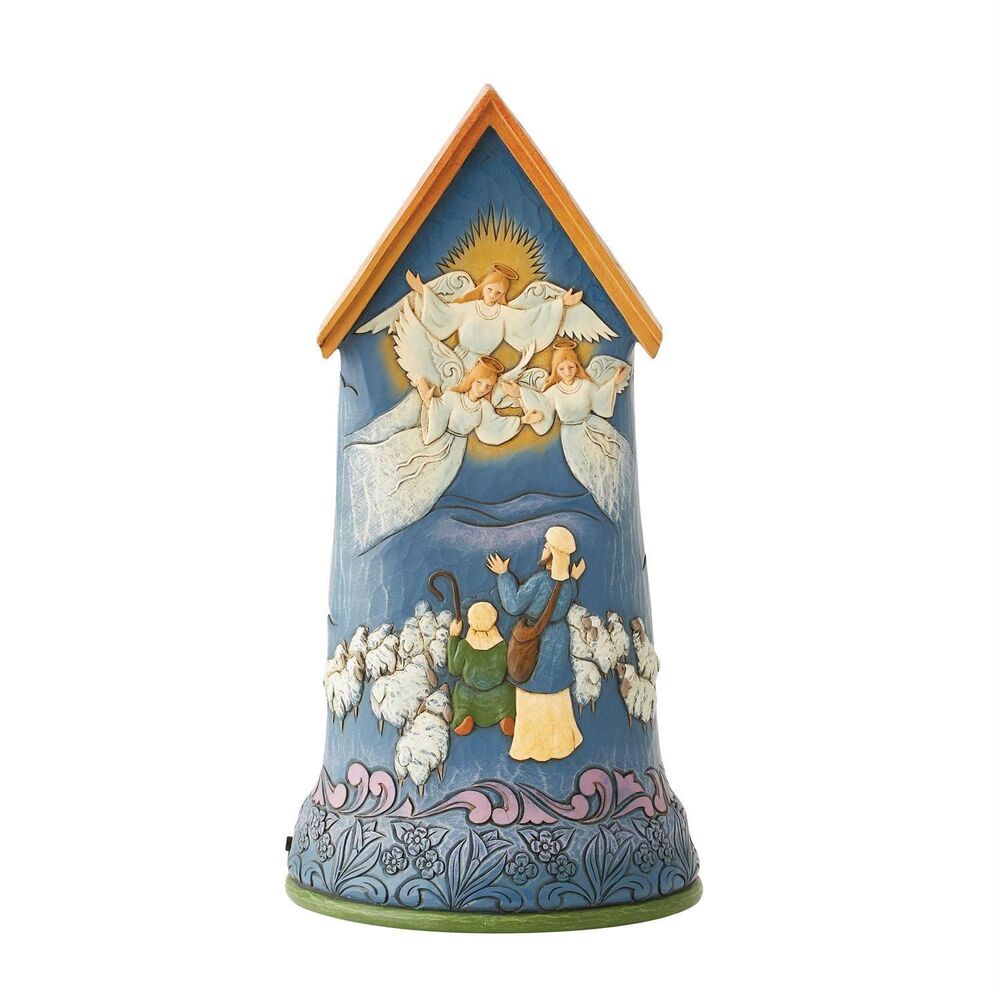 Jim Shore Heartwood Creek - LED Rotating Holy Family in Stable 28cm