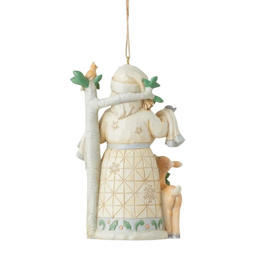 Jim Shore Heartwood Creek White Woodland - Santa Noel Hanging Ornament