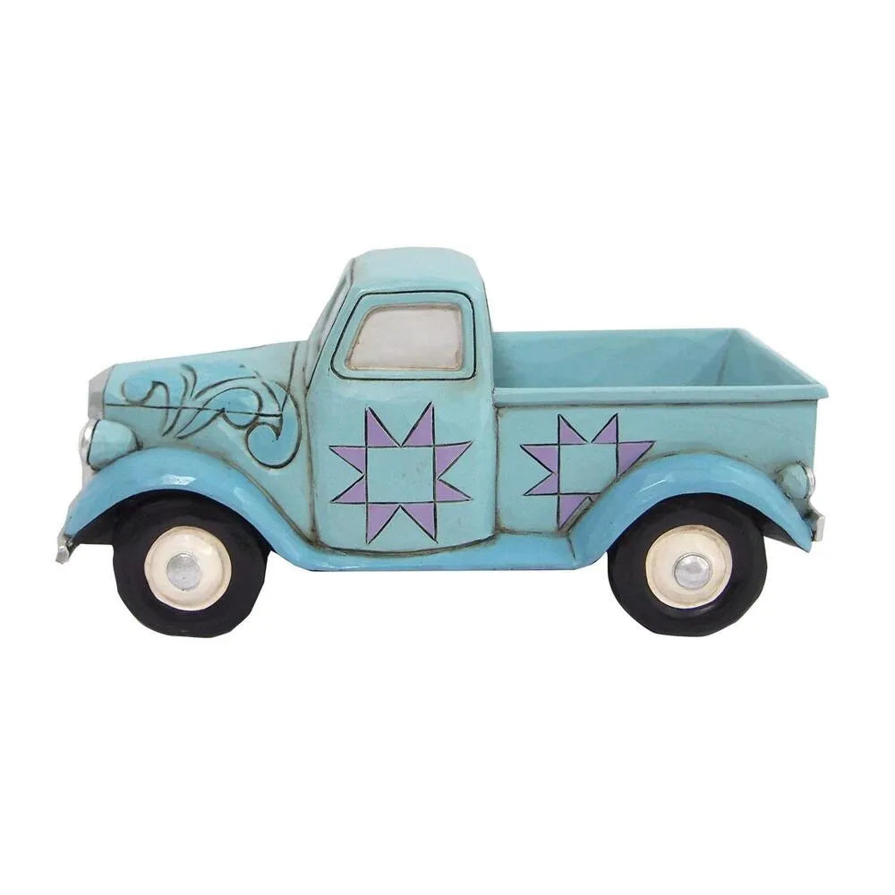Jim Shore Heartwood Creek - Mini Blue Pickup Truck