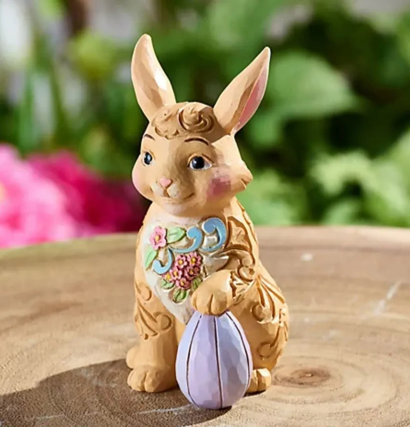 Jim Shore Heartwood Creek Easter - Mini Floral Easter Bunny