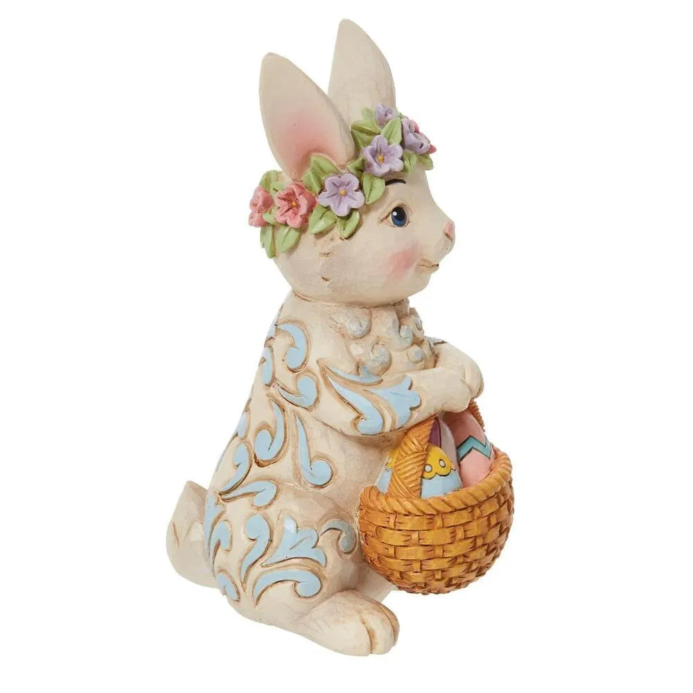 Jim Shore Heartwood Creek Easter - Pint Sized Bunny With Floral Crown