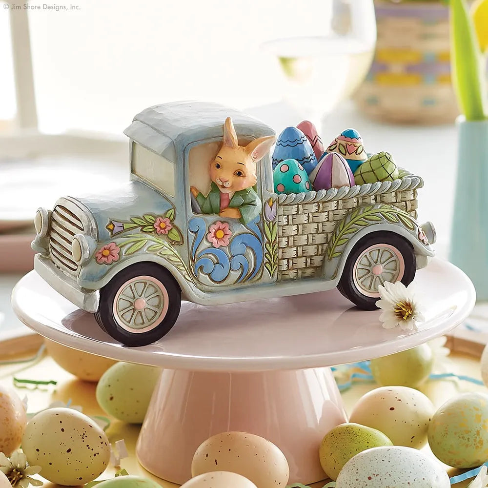 Jim Shore Heartwood Creek Easter - Easter Truck With Eggs