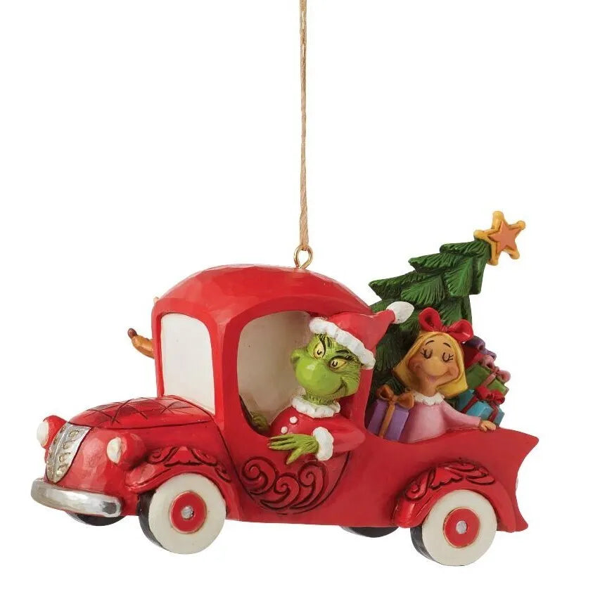 Dr Seuss The Grinch by Jim Shore - Grinch Red Truck Hanging Ornament