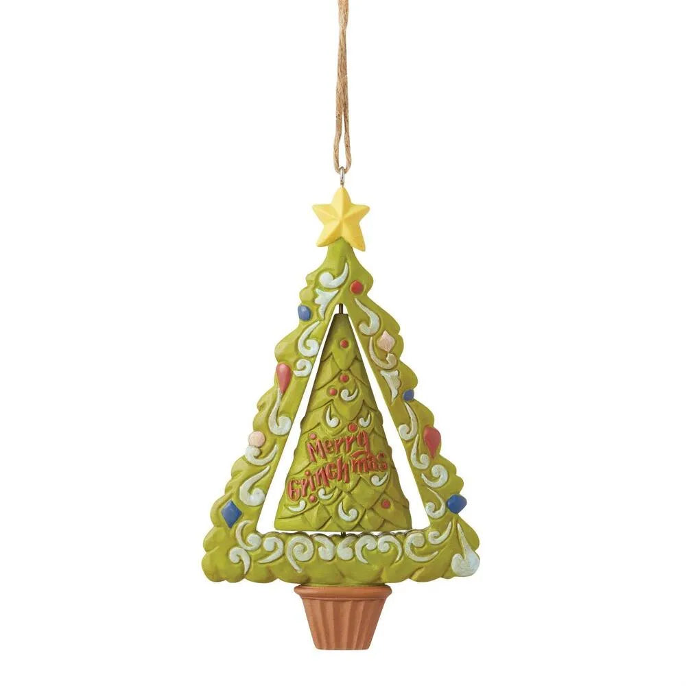 Dr Seuss The Grinch by Jim Shore - Grinch Gnome In Tree Hanging Ornament