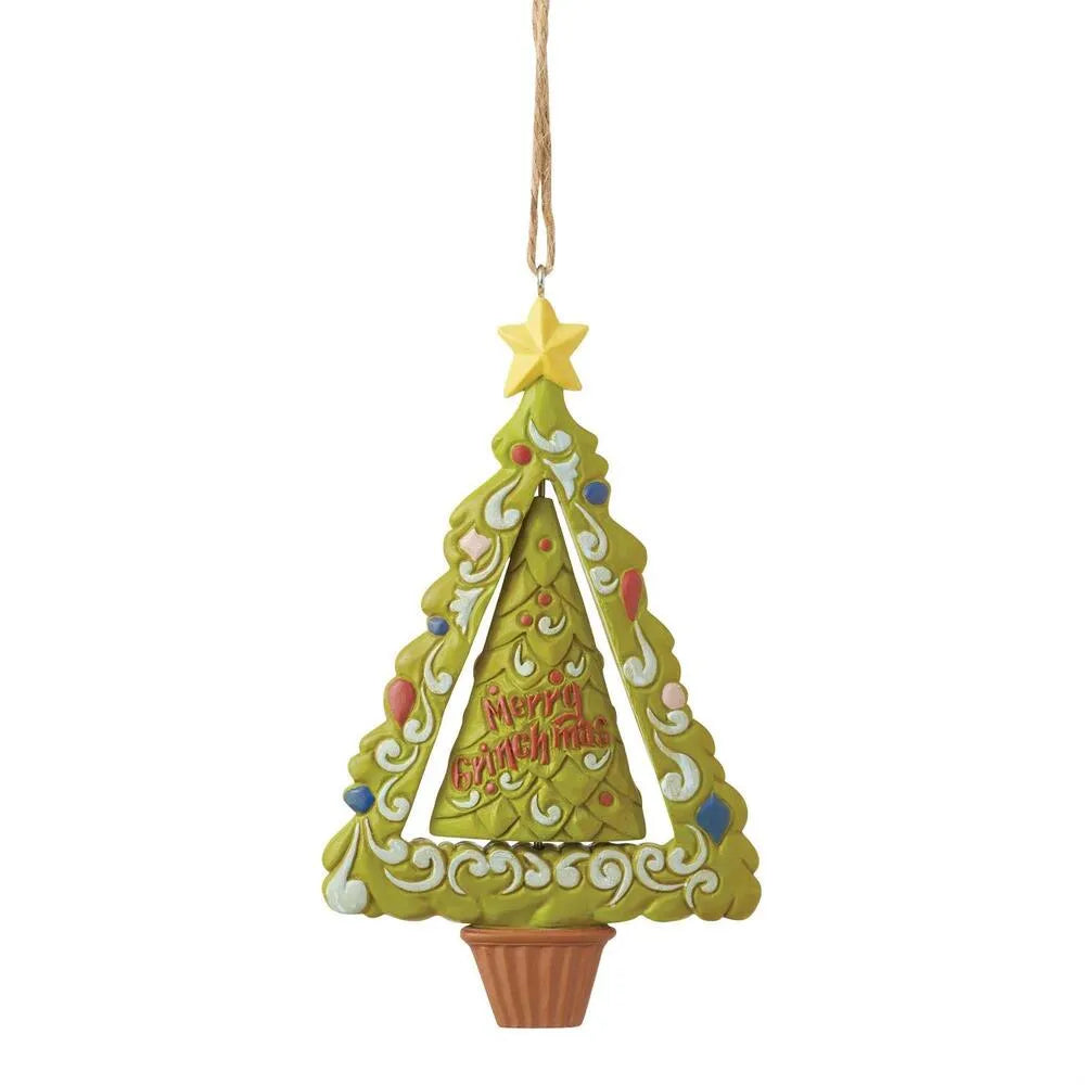 Dr Seuss The Grinch by Jim Shore - Grinch Gnome In Tree Hanging Ornament