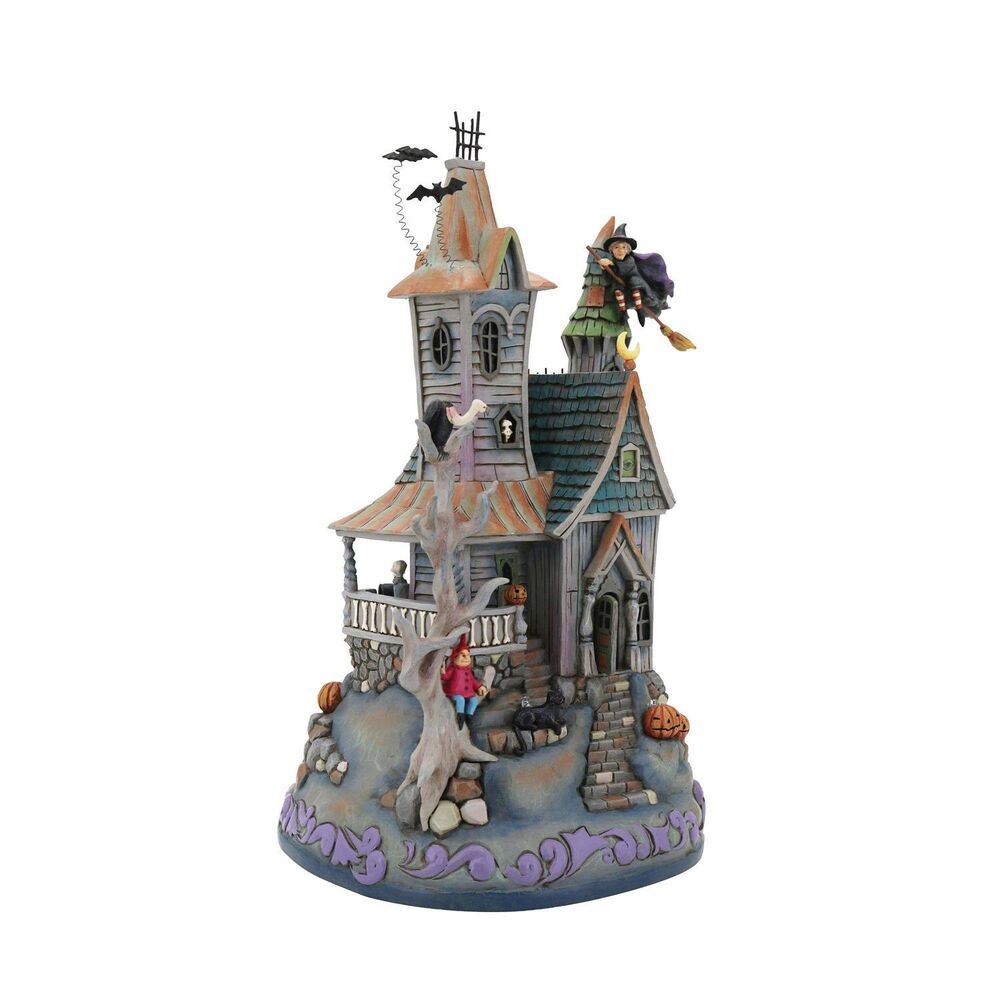 Jim Shore Heartwood Creek - LED Musical Haunted House Masterpiece
