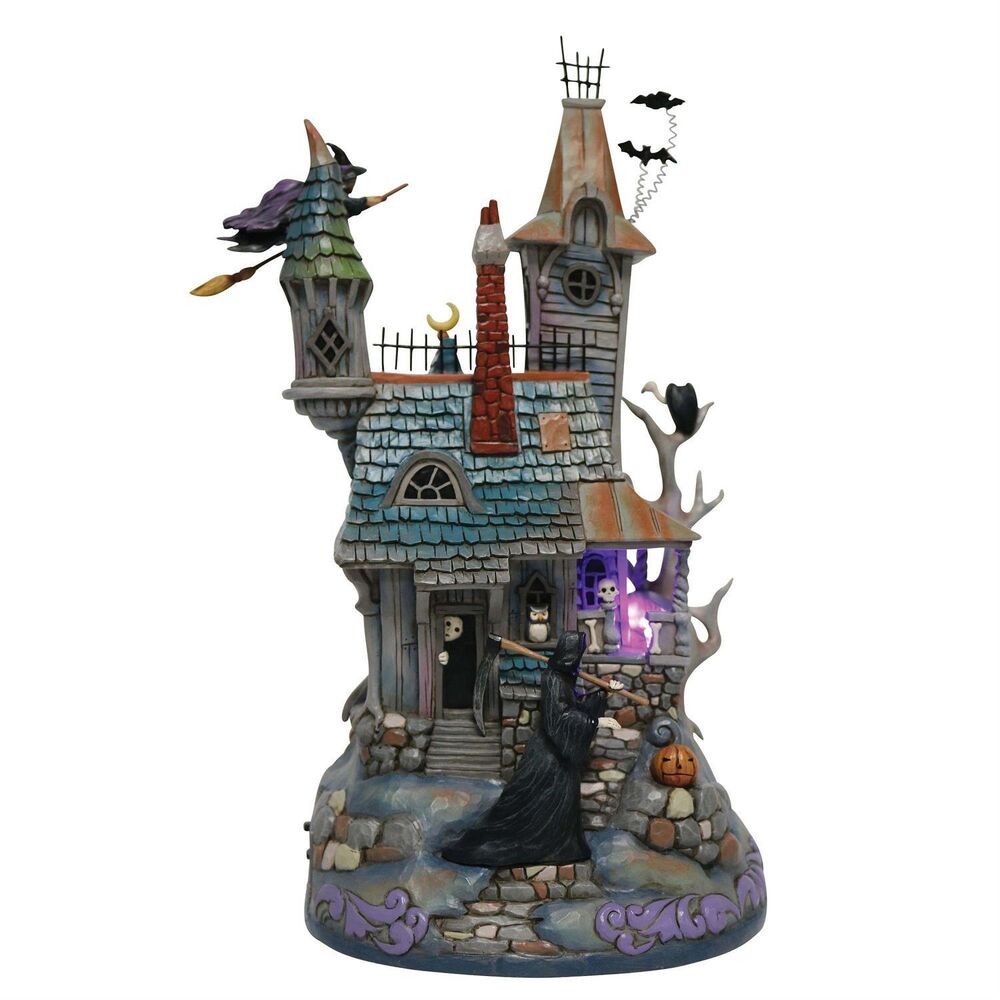 Jim Shore Heartwood Creek - LED Musical Haunted House Masterpiece