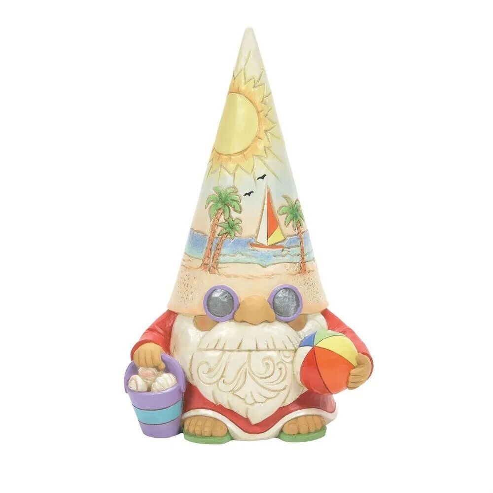 Jim Shore Heartwood Creek Gnomes - Coastal Christmas With Beach Scene