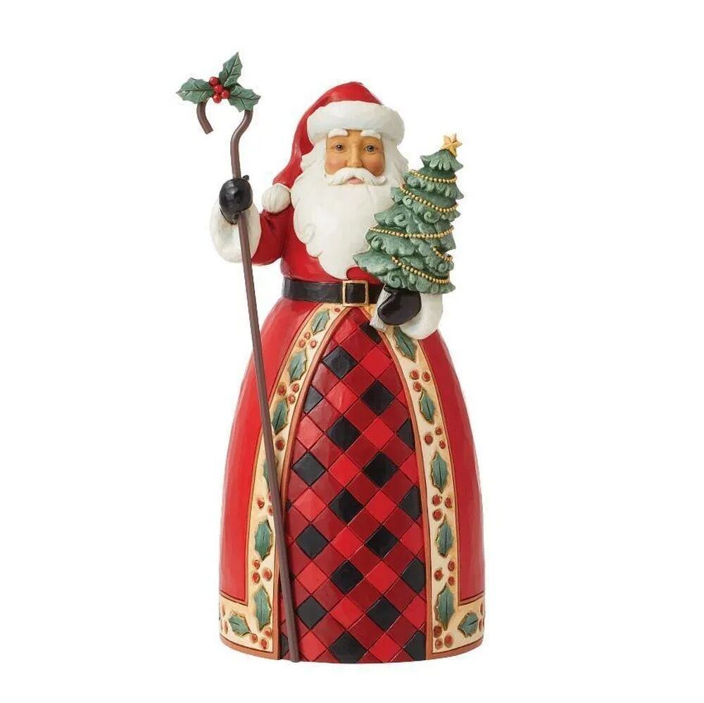 Jim Shore Heartwood Creek Highland Glen - Santa Tree Cane