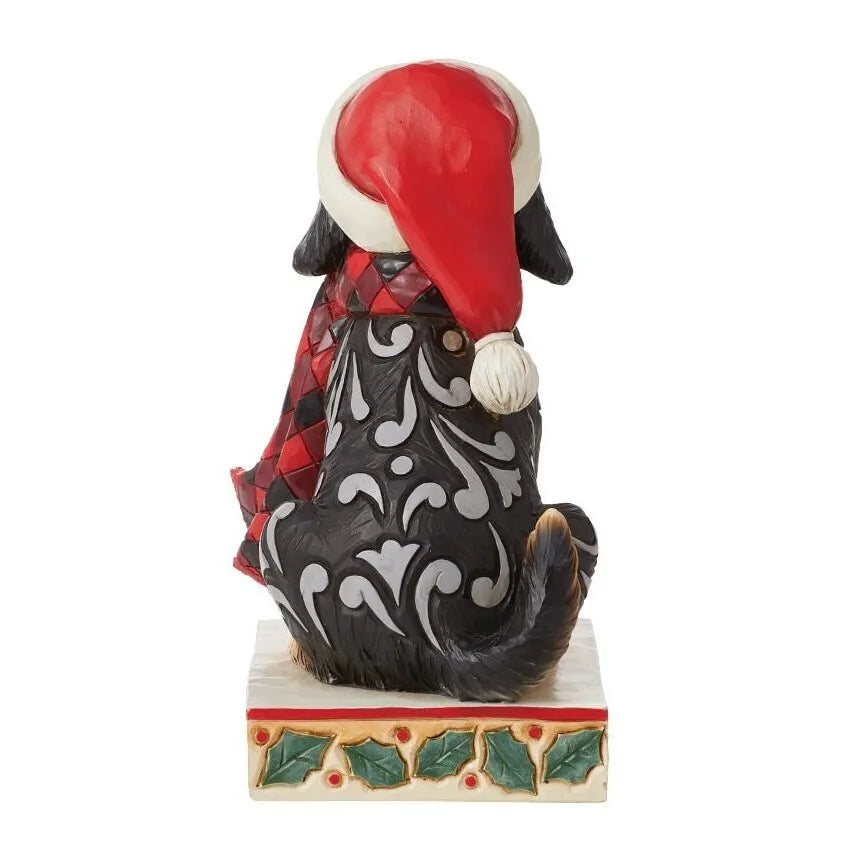 Jim Shore Heartwood Creek Highland Glen - Dog with Plaid Scarf