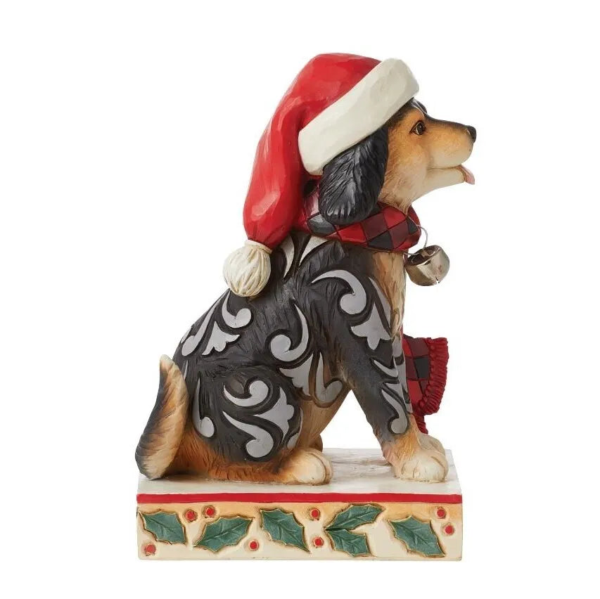 Jim Shore Heartwood Creek Highland Glen - Dog with Plaid Scarf