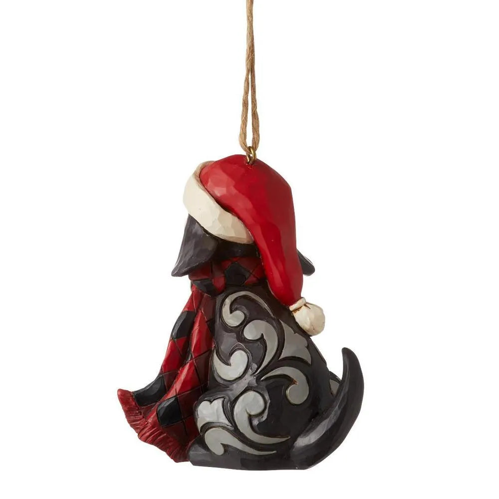 Jim Shore Heartwood Creek Highland Glen - Dog with Plaid Scarf Hanging Ornament